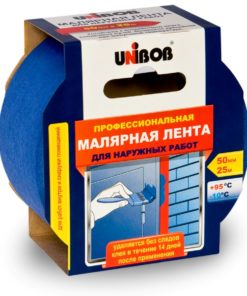 Малярная лента для наружных работ Unibob 50ммX25м