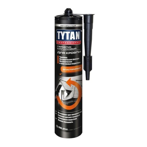 Титан / Тytan professional герметик каучуковый для кровли бесцветный 310 мл