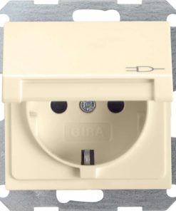 Розетка с заземлением с откидной крышкой и уплотнительной мембраной IP44 Gira 16А 250В